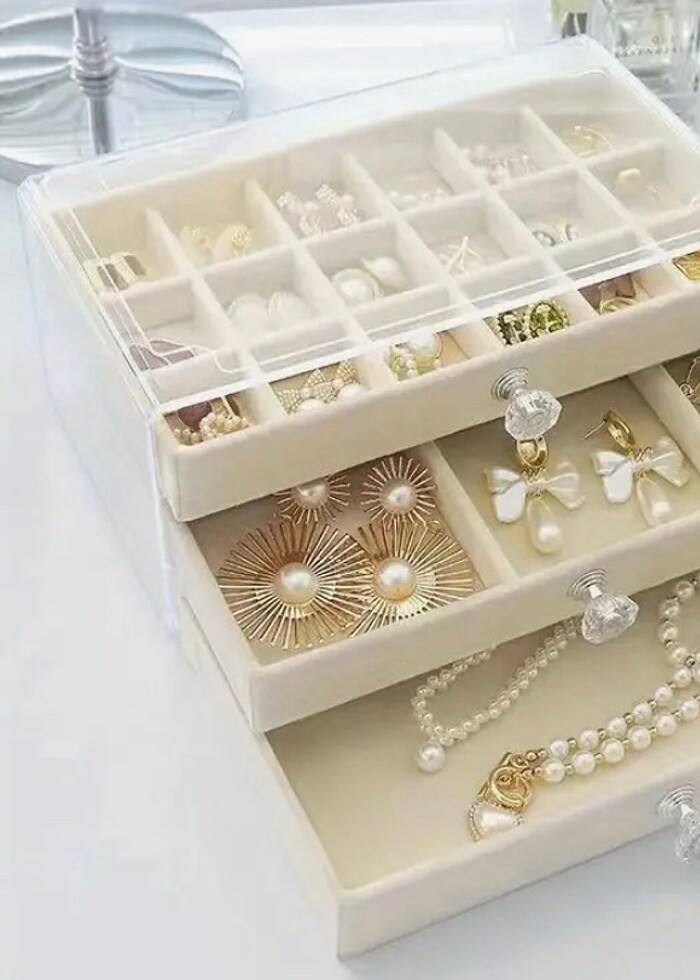 Çok bölmeli 3 katlı takı organızeri - Görsel 3