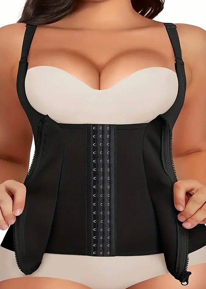 Kopçalı fermuarlı şekillendirici korse - Görsel 4