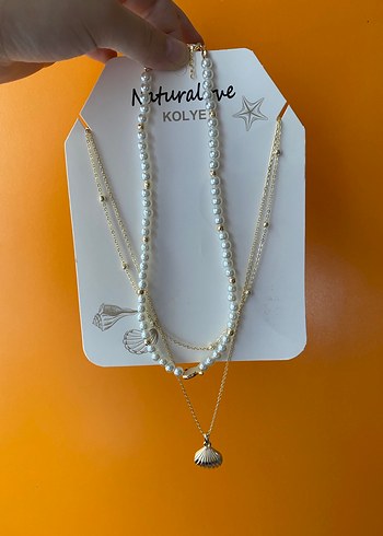 Altın Renk Zincir Detaylı Midi Kolye - Görsel 2