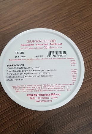 Kryolan kryolan supracolor teıntschmınke fs38