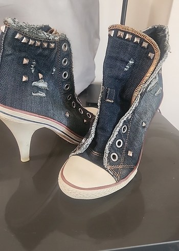 Ash ASH Kot Kumaşlı Kadın Topuklu Boti Ayakkabı