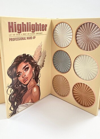 Diğer ASTER BEAUTY Kitap Model Makyaj Paleti Göz Farı / Allık / Aydınl