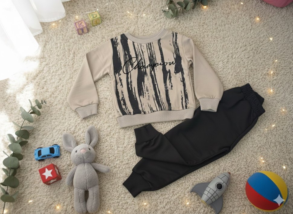 Gri Erkek Çocuk Takımı - Görsel 2