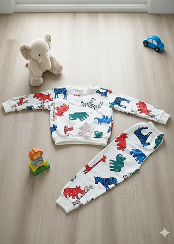 Renkli Baskılı Erkek çocuk Takımı - Görsel 2