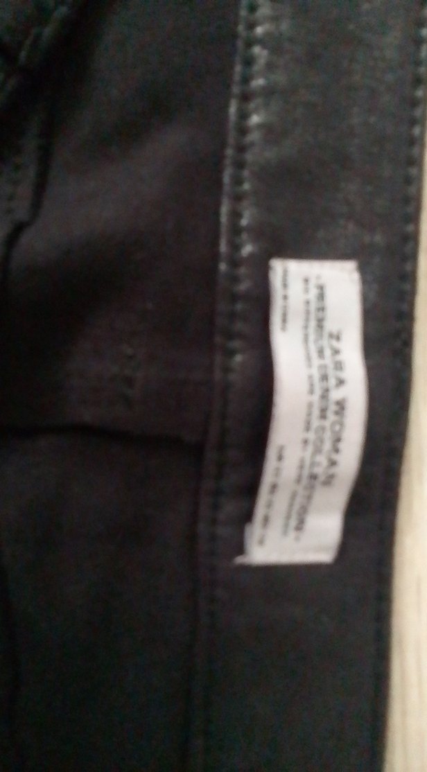 Siyah Fermuarlı Dar Kesim suni deri Pantolon - Görsel 2