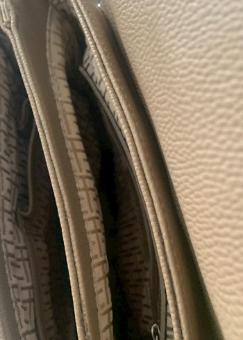 Bej Deri Kadın Sırt Çantası - Görsel 3