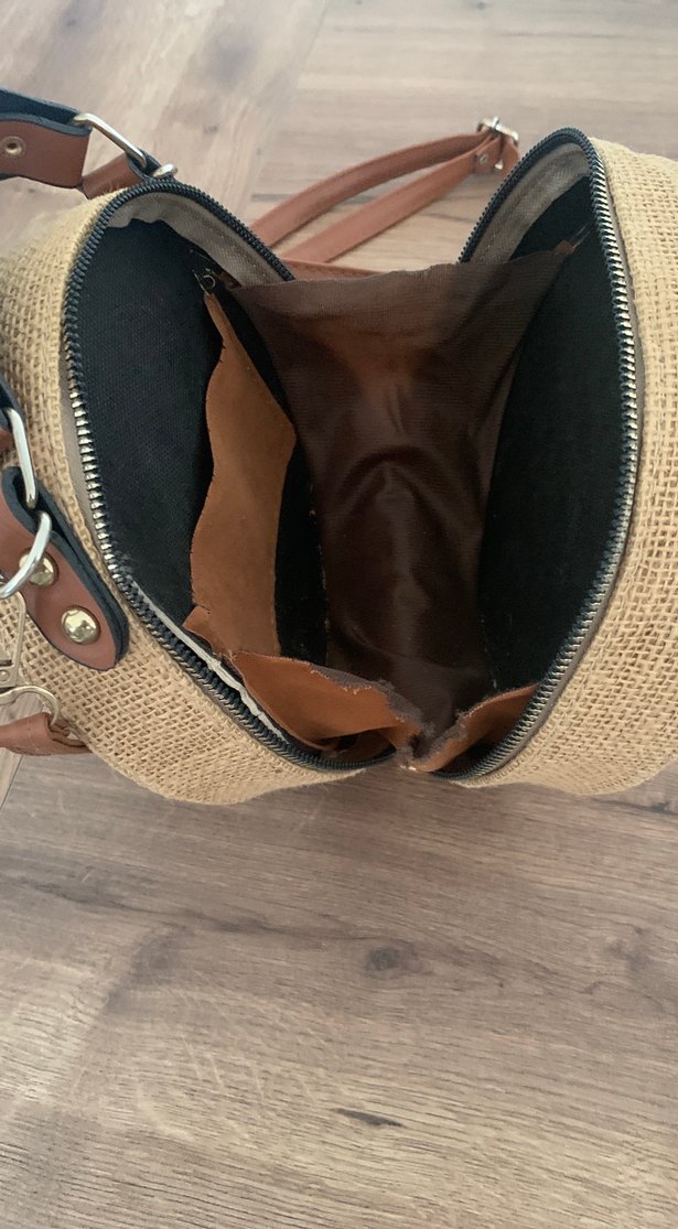 Bej Yuvarlak Kadın Çanta - Görsel 3