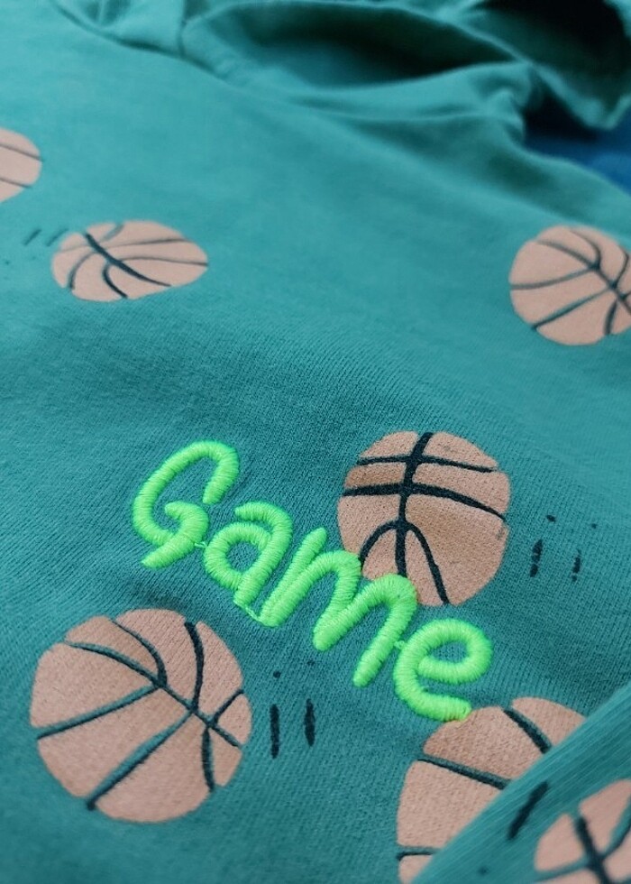 Çocuk Sweatshirt Basketbol Desen 2-3 Yaş - Görsel 2