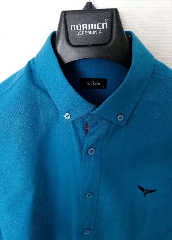 Tudors Erkek Gömlek (Mavi) - Görsel 3