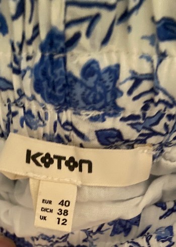 Koton- blue designed skirt - Görsel 5