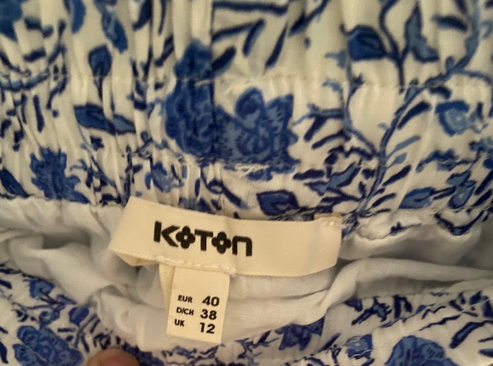 Koton- blue designed skirt - Görsel 5