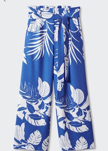 Mango- tropical designed trousers - Görsel 5