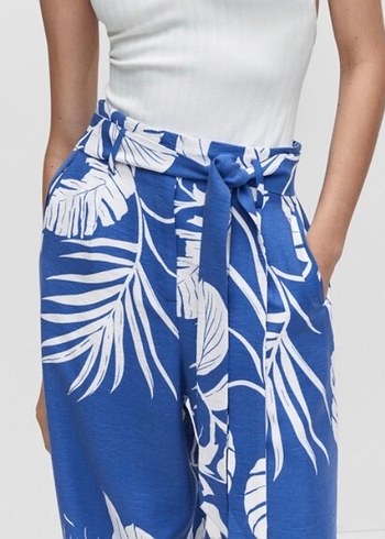 Mango- tropical designed trousers - Görsel 2