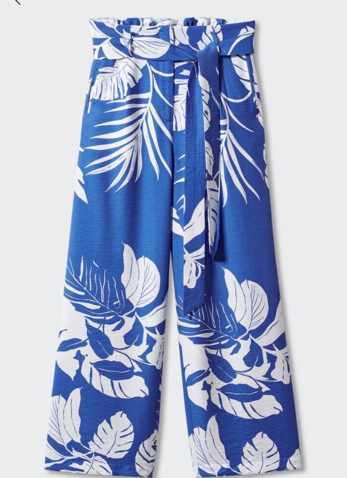 Mango- tropical designed trousers - Görsel 5