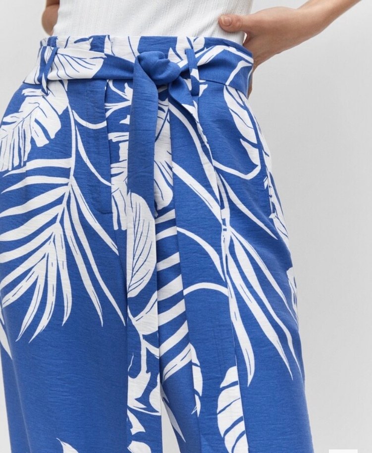 Mango- tropical designed trousers - Görsel 3
