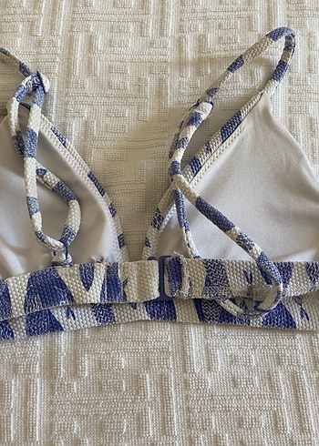 Mavi Desenli Strappy Bikini - Görsel 3