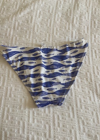 Mavi Desenli Strappy Bikini - Görsel 5