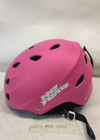 Pembe Biker Kask Velcro Detaylı