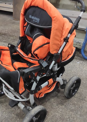 Turuncu Racing Bebek Arabası - Görsel 4