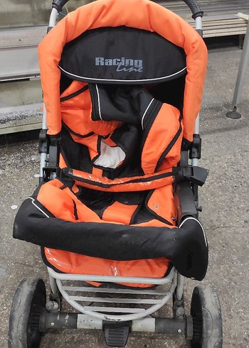 Turuncu Racing Bebek Arabası - Görsel 3