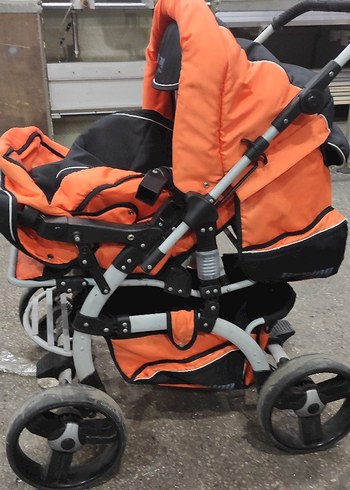 Turuncu Racing Bebek Arabası - Görsel 2