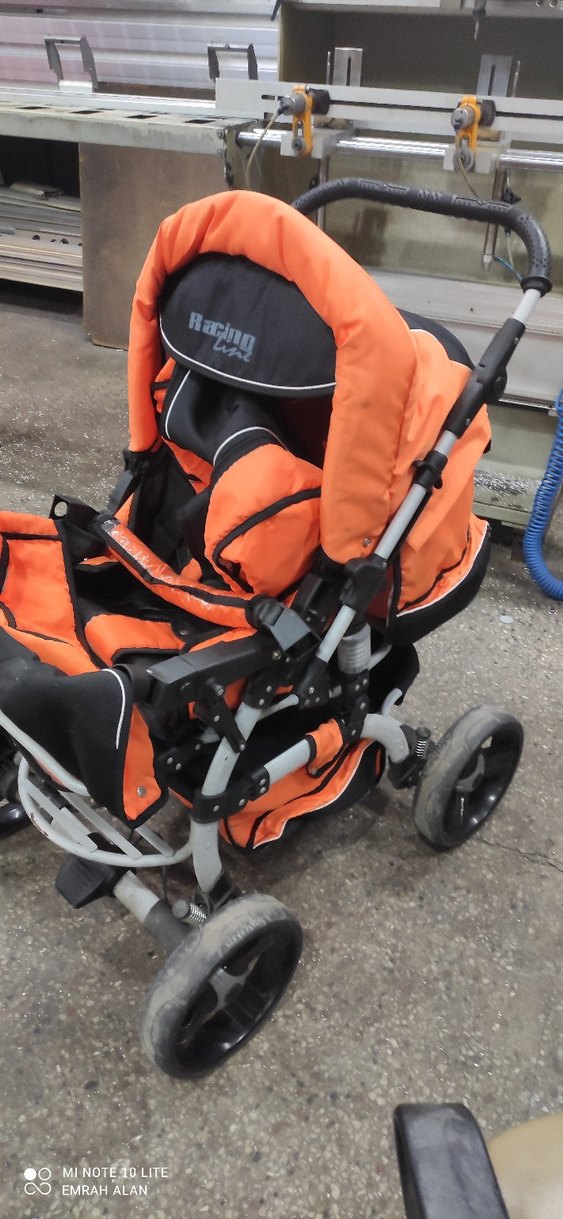 Turuncu Racing Bebek Arabası - Görsel 4
