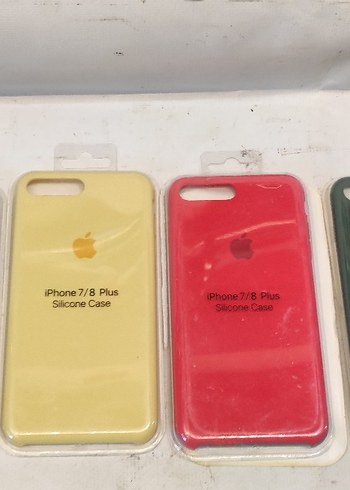 iPhone 7/8 Plus Renkli Parlak Silikon Kılıf 4 adet fiyati
