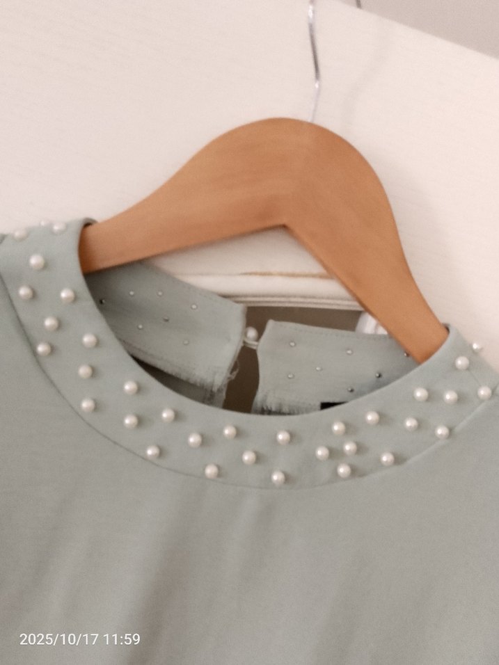 REFKA mint yeşili incili tunik - Görsel 4