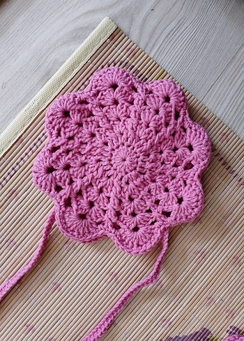 örgü çocuk çanta ve yakalık seti - Görsel 8