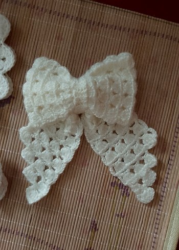 anne& çocuk örgü takım toka&yaka - Görsel 5