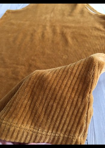 Kadın Bej Süet Salaş Midi Tulum - Görsel 3