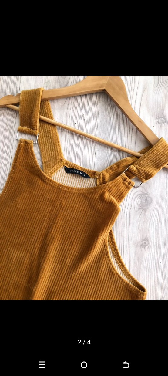 Kadın Bej Süet Salaş Midi Tulum - Görsel 2