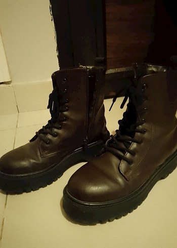 acı Kahverengi Deri de Kadın Botu - Görsel 3