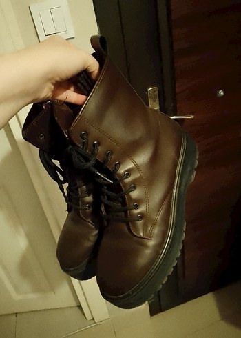 acı Kahverengi Deri de Kadın Botu - Görsel 6