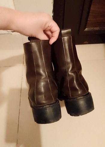 acı Kahverengi Deri de Kadın Botu - Görsel 7