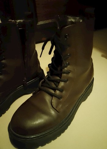 acı Kahverengi Deri de Kadın Botu - Görsel 4