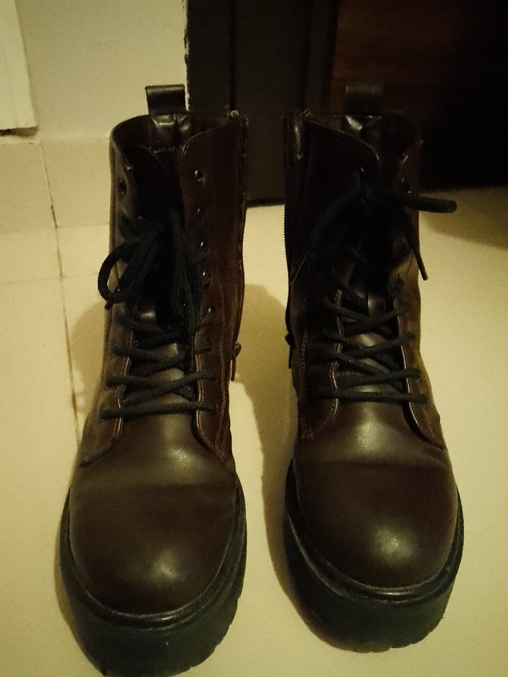 acı Kahverengi Deri de Kadın Botu - Görsel 2