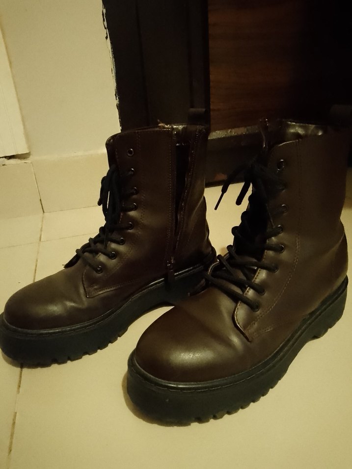 acı Kahverengi Deri de Kadın Botu - Görsel 3