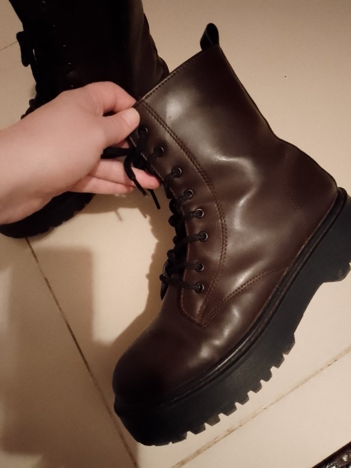 acı Kahverengi Deri de Kadın Botu - Görsel 5