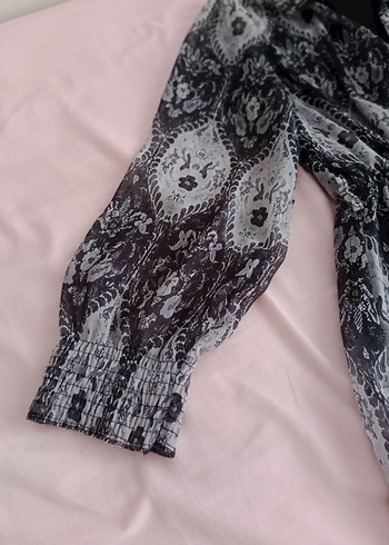 Bohem Gri Yılan Desenli Uzun Elbise - Görsel 3