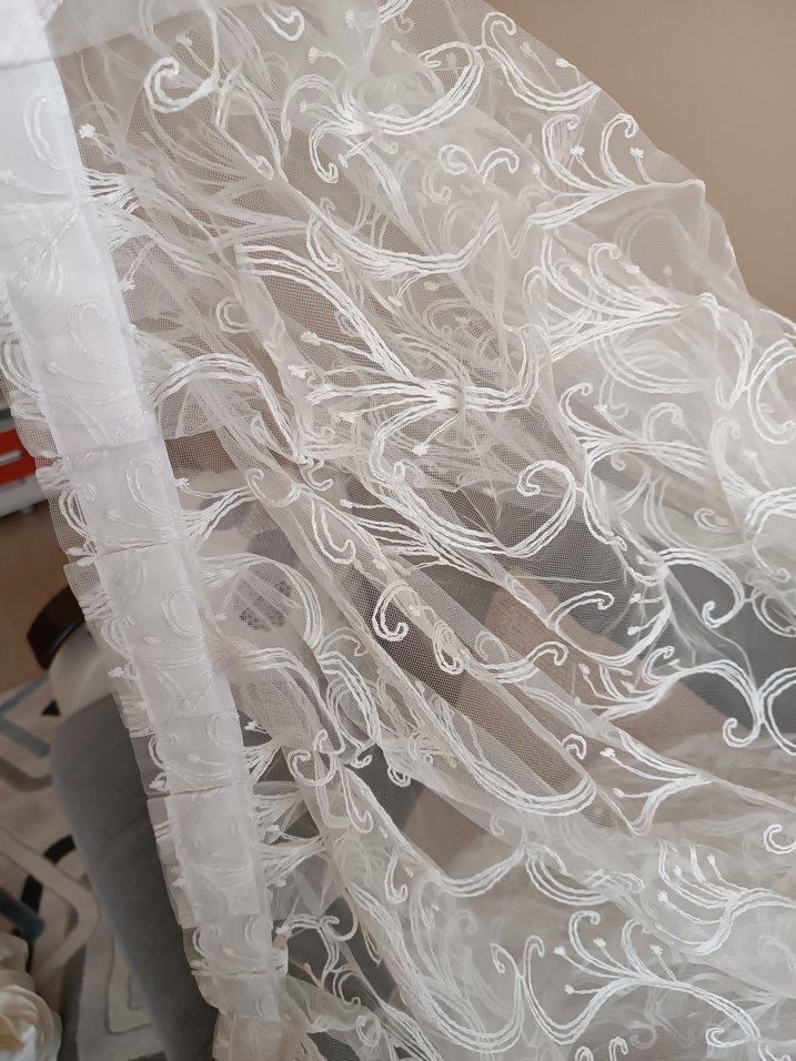 Bohem Tarzı Beyaz Tül Perde - Görsel 3