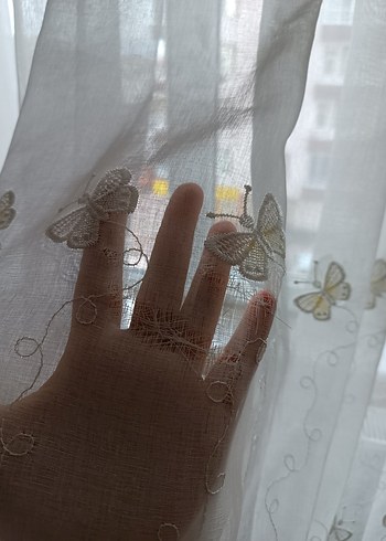 İşlemeli Beyaz Perde - Görsel 3