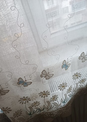 İşlemeli Beyaz Perde - Görsel 4