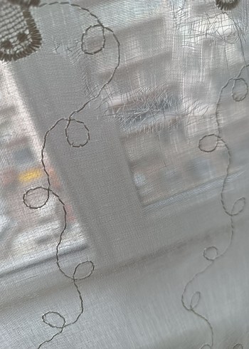 İşlemeli Beyaz Perde - Görsel 2