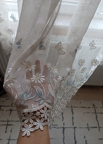 İşlemeli Beyaz Perde - Görsel 5