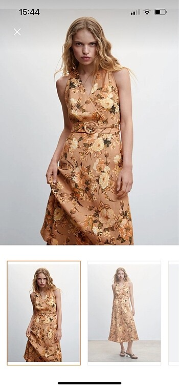 Mango keten elbise - Görsel 5