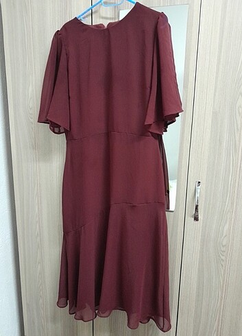 Trendyol & Milla Bordo elbise