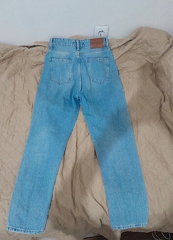 38 Beden mavi Renk Kadın mom jeans