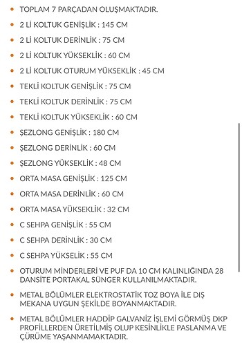  Beden kahverengi Renk 7 parça kahverengi bahçe mobilyası