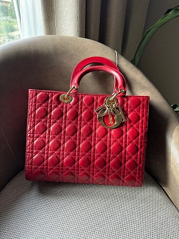 Dior Lady çanta kırmızı-bordo